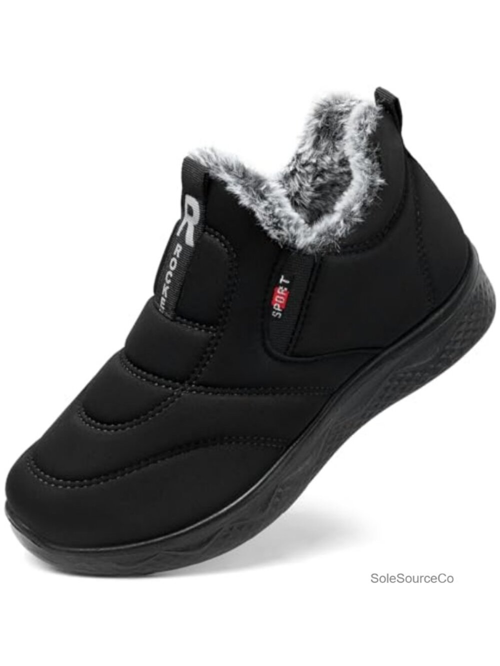 Women's Slip-On Ankle Snow Boots Warm Faux Fur Lined Winter Bootie